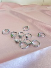 Copper Adjustable Ring With Genuine Crystals Set 14 