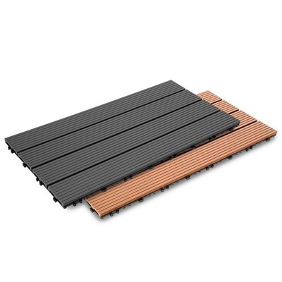 WPC Fliesen Terrassenfliesen Garten Holzfliesen Bodenbelag Bodenplatten 1-10㎡