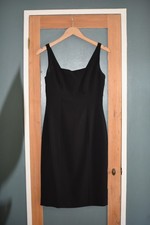 Vintage Ralph Lauren Sheath Dress w/ Square Neck Tailored Panel Seams: Size 4