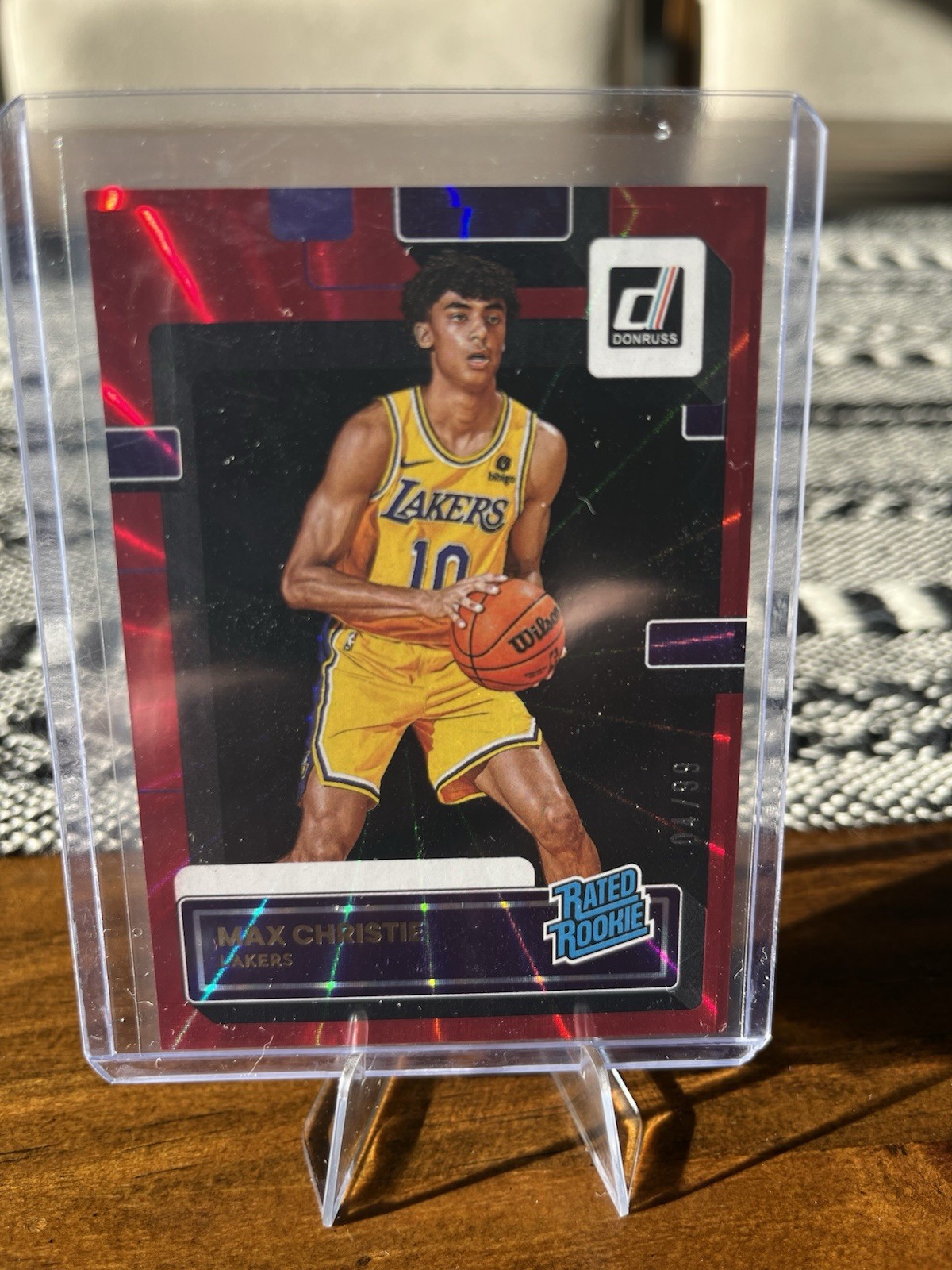 2022-23 Donruss Max Christie Red Laser Rated Rookie 04/99 #234