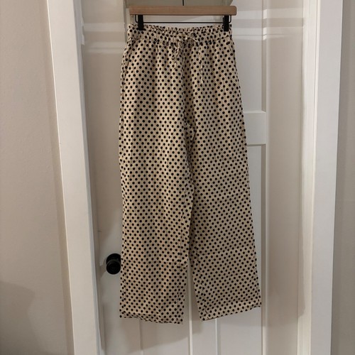 Neu mit Etikett J Crew Soleil Hose 100 % Leinen gepunktet Kordelzug hoher Bund Größe XS Karriere - Bild 3 von 10