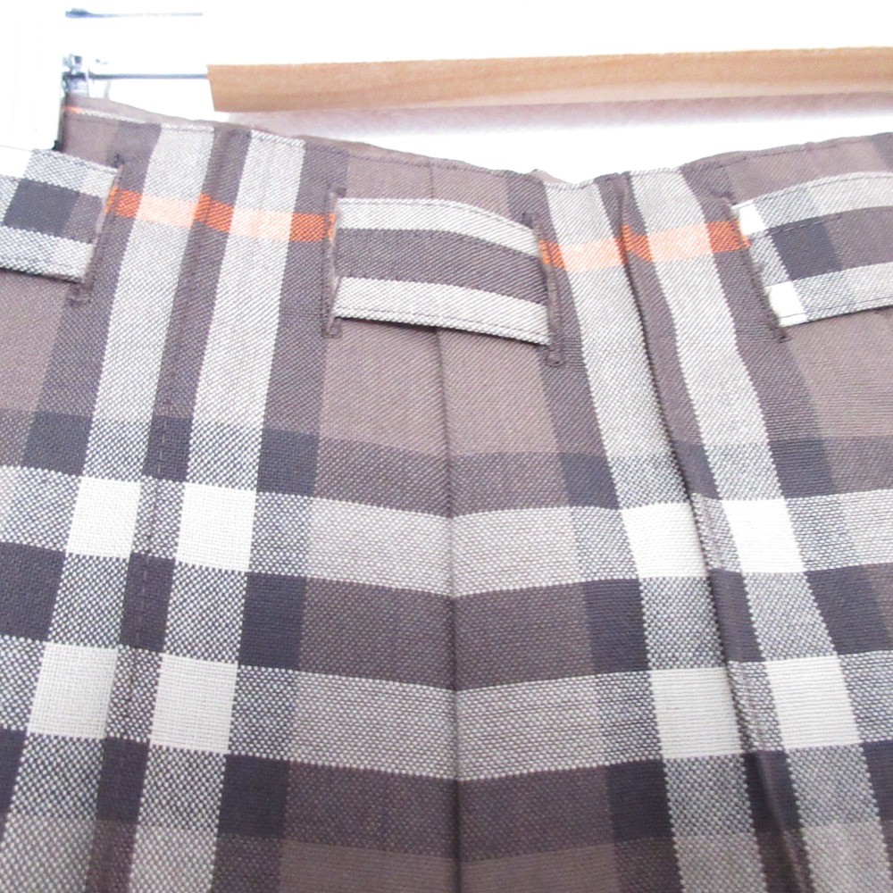 Leilian Check Pattern Front Button Belted Skirt, … - image 3