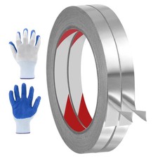 2 Pcs 98 ft x 0.4 Inch x 2.4mil Aluminum Foil Tape for Air Ductwork, Dryer Vent