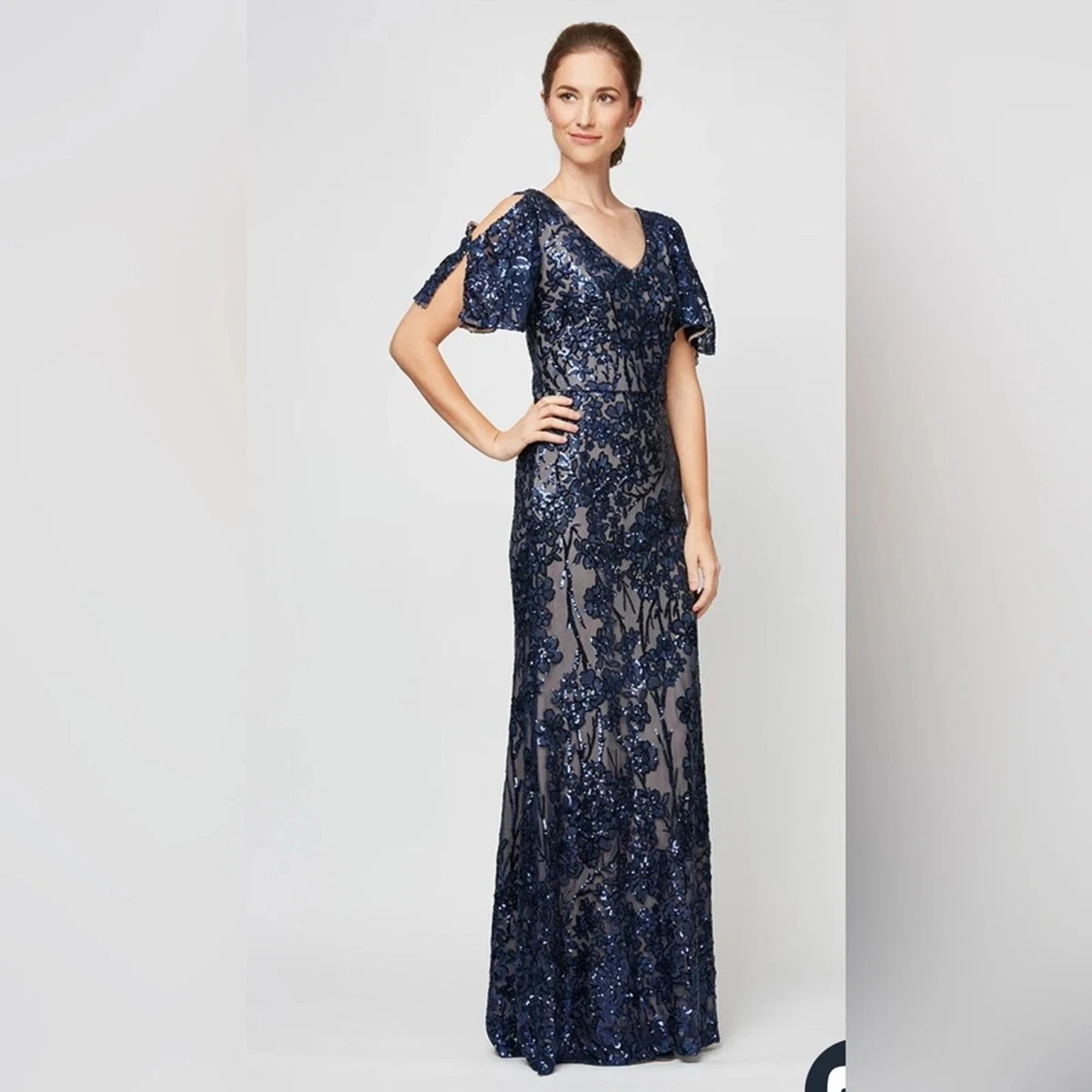 alex evenings electric blue dress Dresses for Women for sale and a dramatic zipper