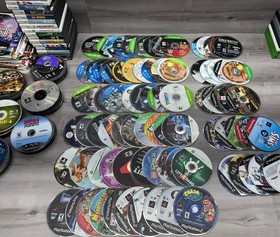 Mixed Lot of 245+ Loose Untested Video Game Discs, Scratched Untested AS IS Lot