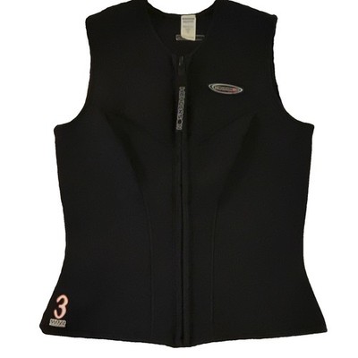 Henderson Aquatics Women's 3mm Neoprene Wetsuit Vest Front Zip Black Size 12