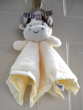NEW Linzy Baby Giraffe Unisex Plush Toy Security Blanket Lovey Ivory Satin RARE
