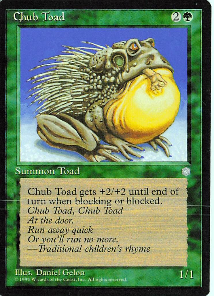 Chub Toad Common Ice Age Magic: The Gathering Lightly Played