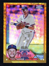 2023 Topps Chrome Logofractor Edition Gold Refractor 3/50 Trea Turner #103 0vf5