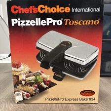 Chefs Choice International Pizzelle Pro Express Bake Toscano Maker Model 834