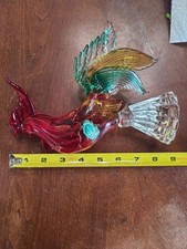 Beautiful Glass Rooster Murano Italy