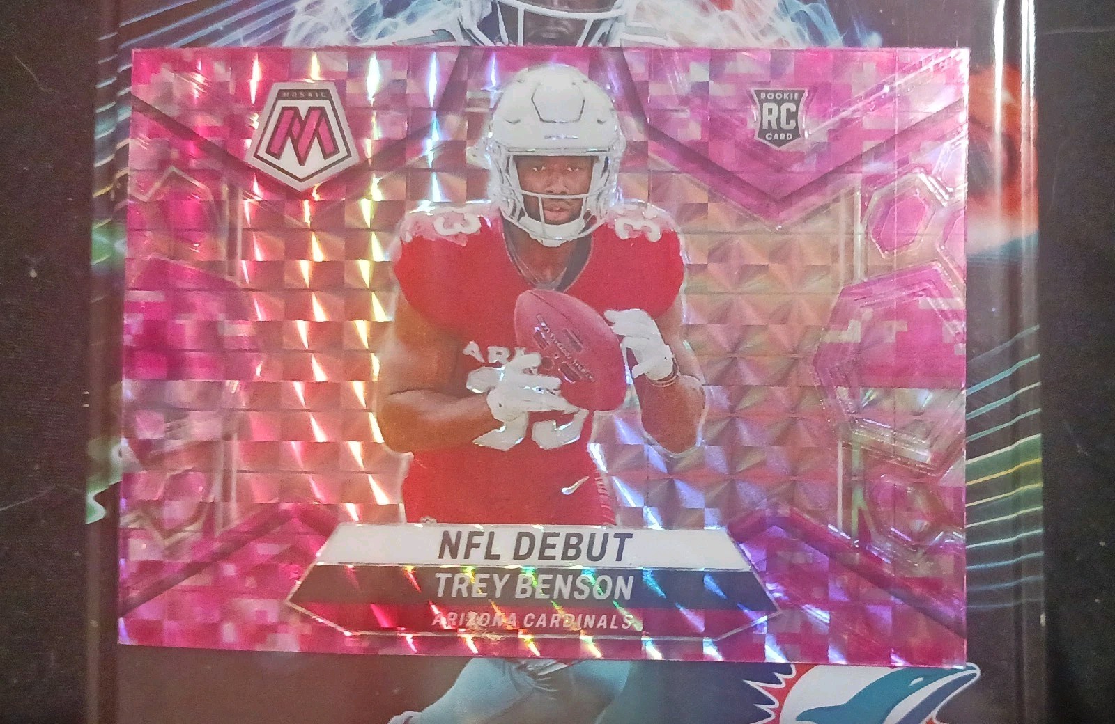 2024 Panini Mosaic - NFL Debut Trey Benson #277 Camo Pink Mosaic Prizm (RC)