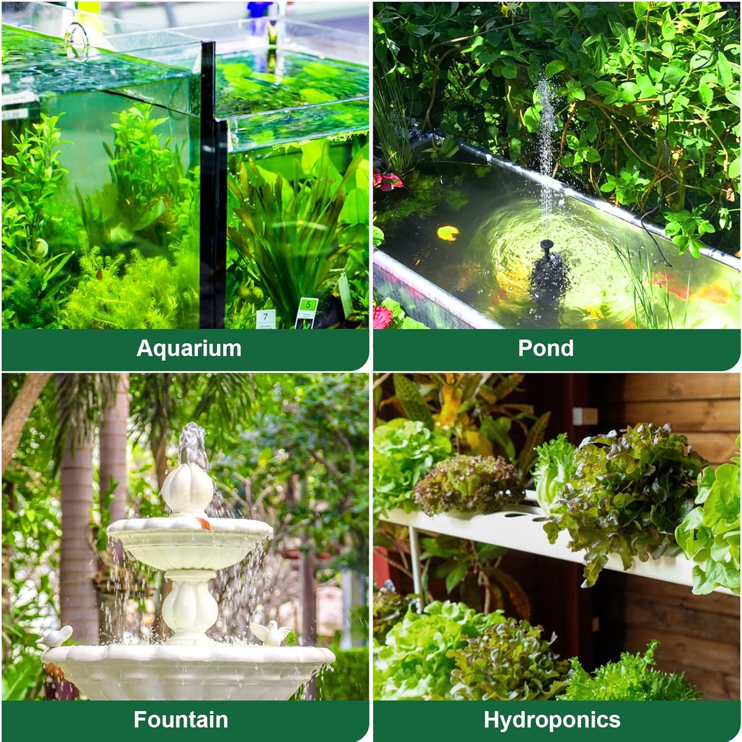 GROWNEER 2 Packs 550GPH Submersible Pump 30W Ultra Quiet Fountain 550 GPH 