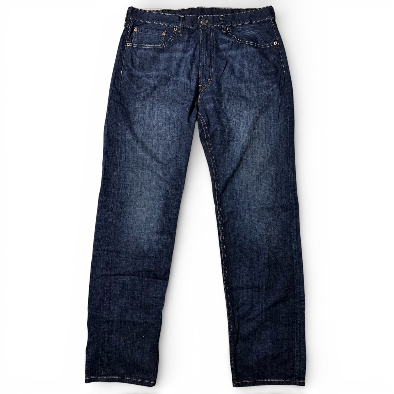 Men Actual Size 35x34 Blue Denim Regular Fit Straight