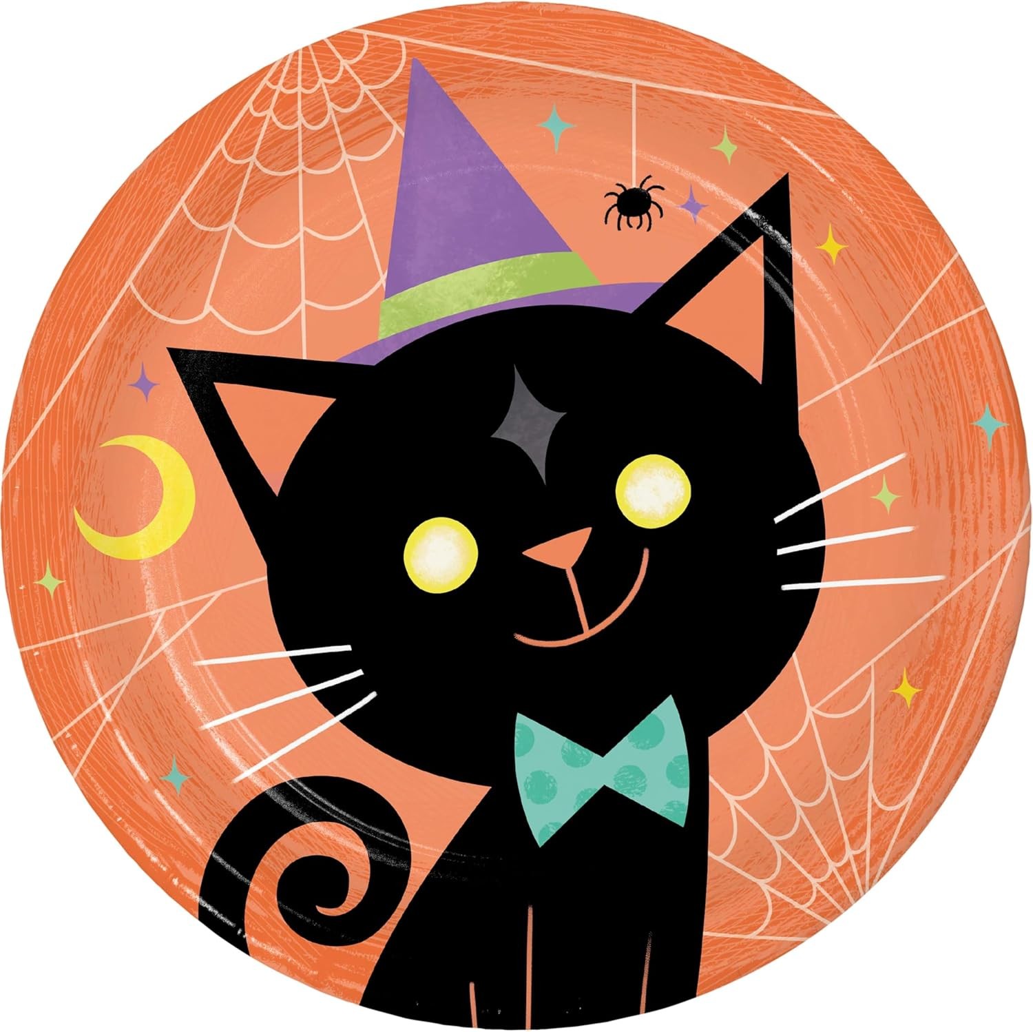 Halloween Party Plates Black Cat Cute Modern Sweet Buffet Dessert Plates 18cm x8