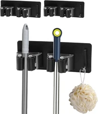 3Pack Broom & Mop Holder Wall Mount Organizer, Stainless Steel Broom & Mop Hangi