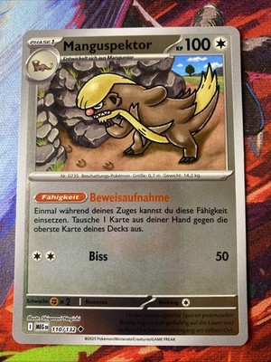 MEG Manguspektor Reverse Holo Deutsch Mega Entwicklung 110/132 Pokémon TCG