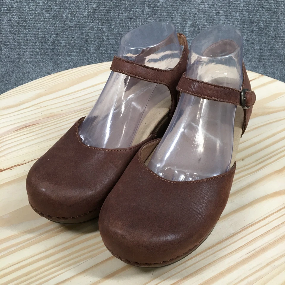 Zapatos Dansko Mujer 41 Sam Zuecos Cuero Marrón Informales Tacones Bloque 9840067000 Foto 3 de 4