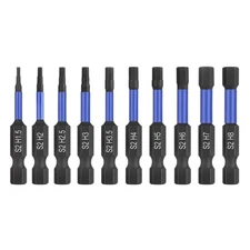 Impact Hex Head Allen Wrench Drill Bit Set 10 Pcs - Metric, S2 Steel Hex Bits...