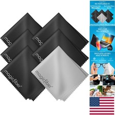 Versatile Microfiber Cleaning Cloth Set - 6 Packs for Screens, Glass, and Lenses
