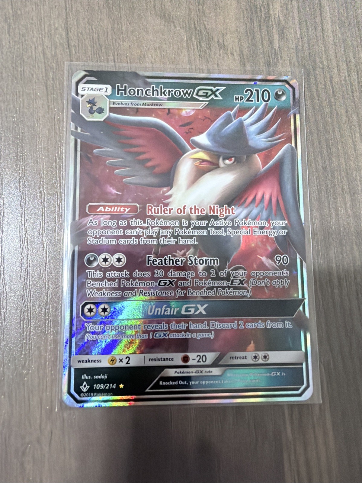 Honchkrow GX SM10 109/214 Ultra Rare Holo NM