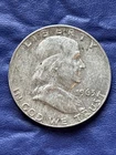 1963 D Franklin Silver Half Dollar 50c  90% Silver With Reverse Errors