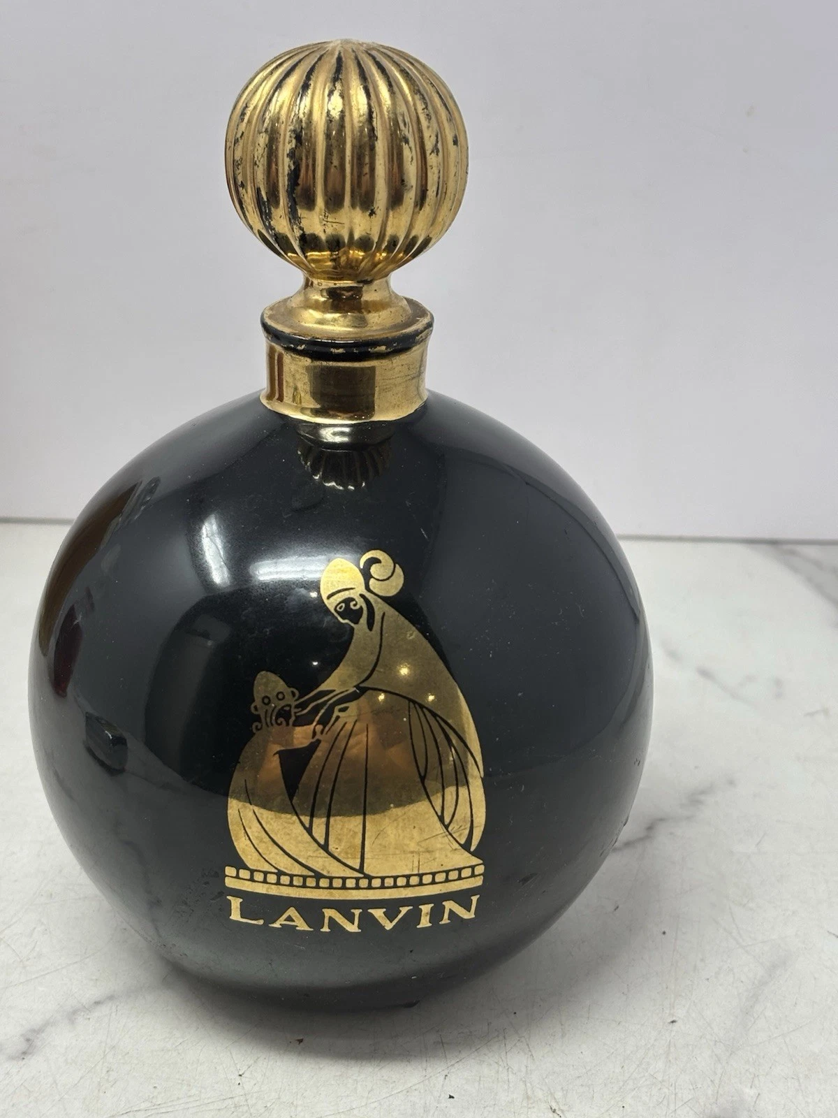 VTG Lanvin Perfume Large Glass Bottle Decor Dummy Store Display Factice About 8”
