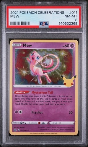 2021 POKEMON CELEBRATIONS #011 MEW PSA 8