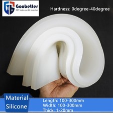 Ultra Soft Silicone Sheet Tick 1-20mm Low hardness Silicone Plate Black/White