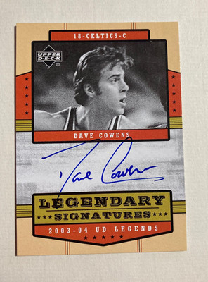 2003-04 Upper Deck UD Legends Legendary Signatures Dave Cowens #LS-DC Auto HOF