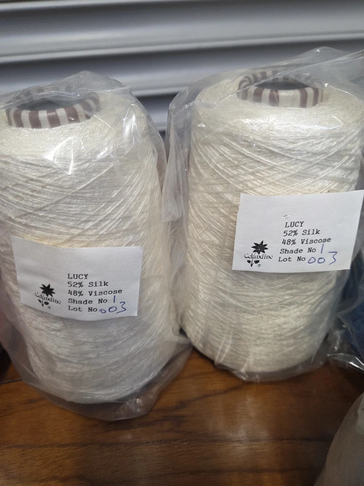 Job Lot Of Vintage Yarn Cones For Machine Knitting - Acrylic Nylon Silk Cotton - Image 4 of 4