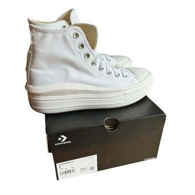 Converse Chuck Taylor All Star Move White Platform Women s Shoes Size 9 568498C