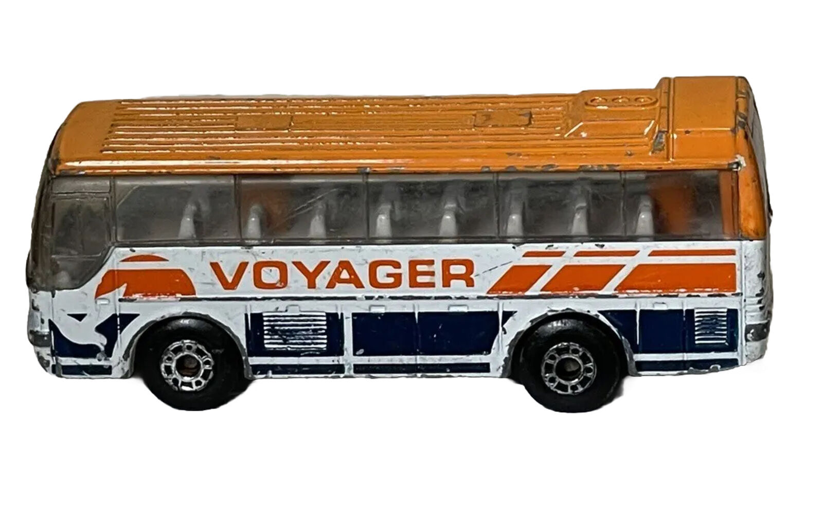 1986 Matchbox Ikarus Coach Bus Voyager Scale 1:140 Voyager Macau Orange Diecast