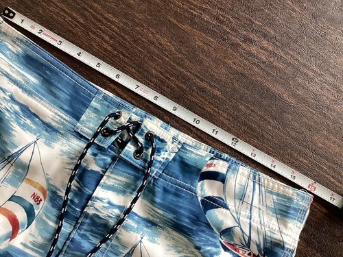 NUEVO Pantalones Cortos Nautica Para Hombre Medianos Bañador Multi Barcos Vela Náutica Nuevos sin Etiquetas - Imagen 8 de 10