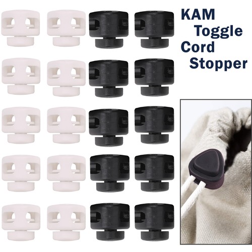 Plastic Spring Cord Locks Toggle Stoppers Sliding Cord Fastener Toggles End