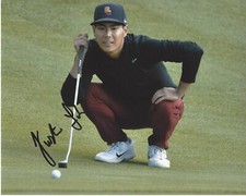USC PGA GOLFER JUSTIN SUH HAND SIGNED 8x10 PHOTO B w/COA SOUTHERN CAL TROJANS