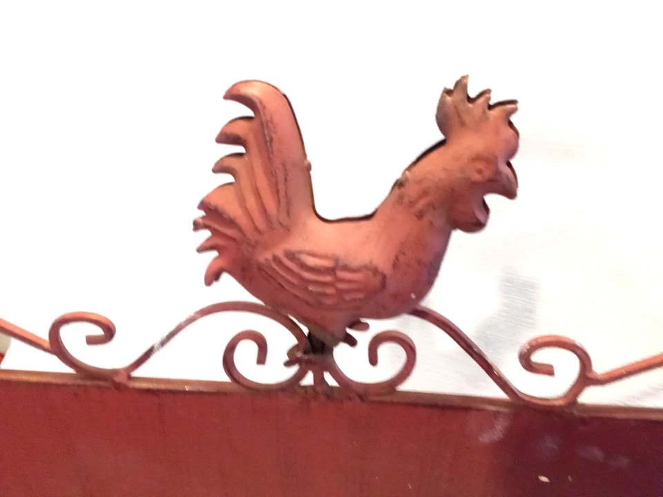 Atq Rustic Rooster Chalkboard Sign, Tabletop Blackboard Home Decor, Menu Display - Image 2 of 4