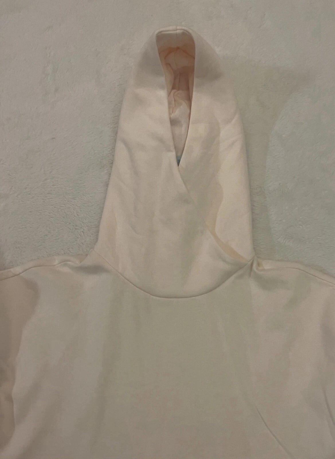 OFF WHITE Felpa con cappuccio pullover DSG Everyday crema nuova con etichetta taglia XS