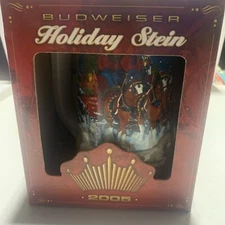 Budweiser Holiday Stein 2005 Limited Edition Collectible Beer