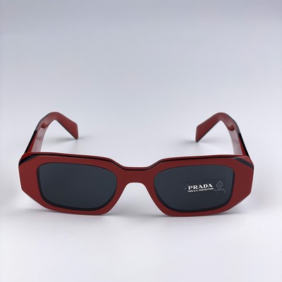 Prada Men Sunglasses Orange Black Dark Grey Rectangle PR17WS  display picture 1