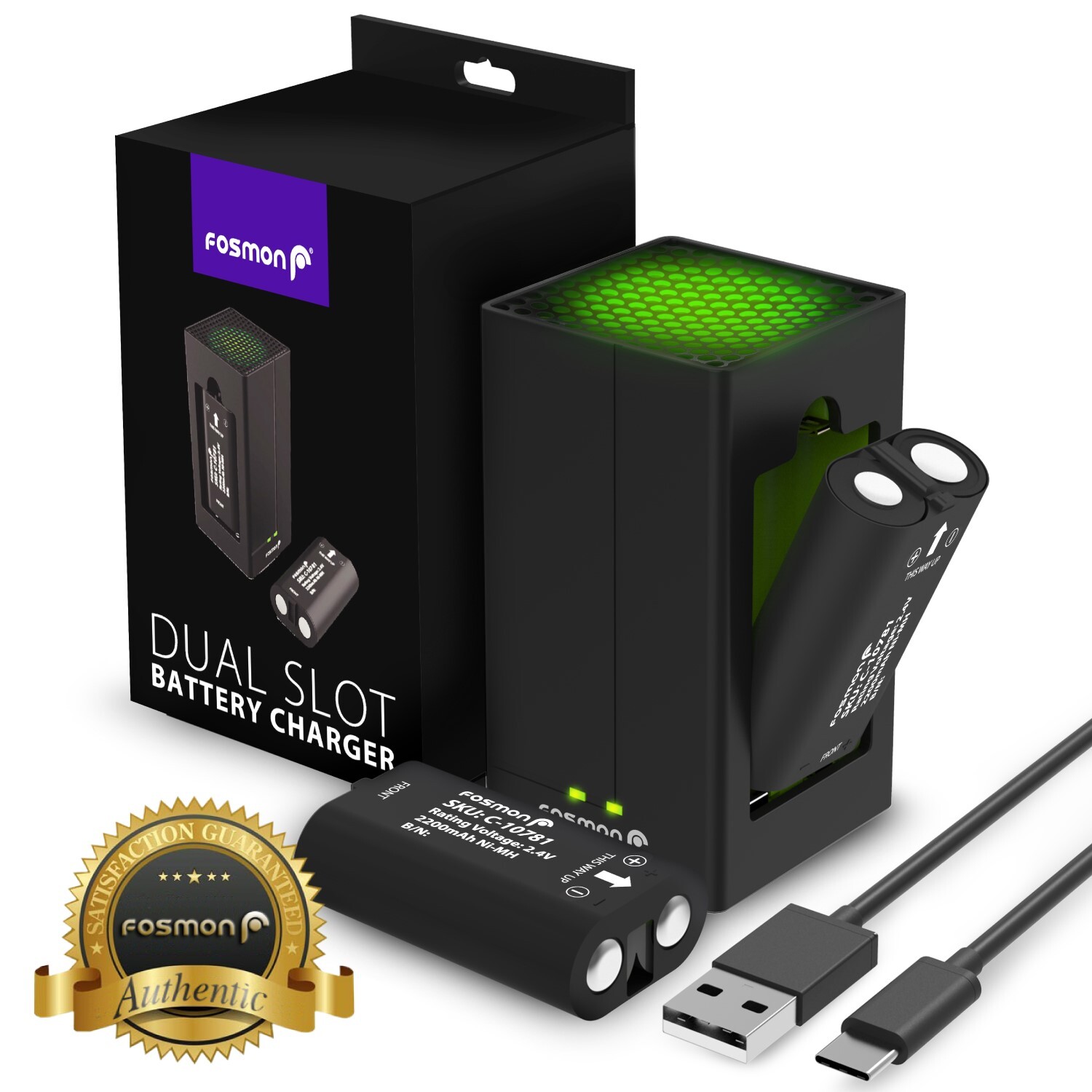 Fosmon Xbox Xbox One S Battery Charging Station Fosmon Dual