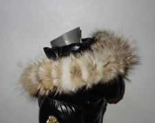 Real Fur Kojoten Pelz für Jacke Parka Fell Kapuze Kragen Fellkragen Pelzkragen