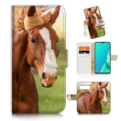 ( For Google Pixel 8A ) Wallet Flip Case Cover AJ24055 Horse