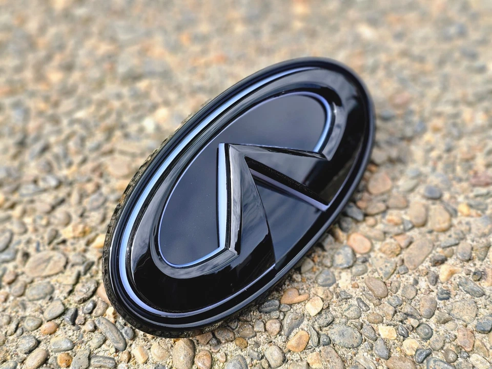 FOR 2018-2024 INFINITI Q50 WHITE LED All Black Emblem. - Image 3 of 4