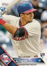 Lot of (10) 2016 Topps Mini AARON ALTHERR Rookie Card LOT SP/1000 #419 Phillies