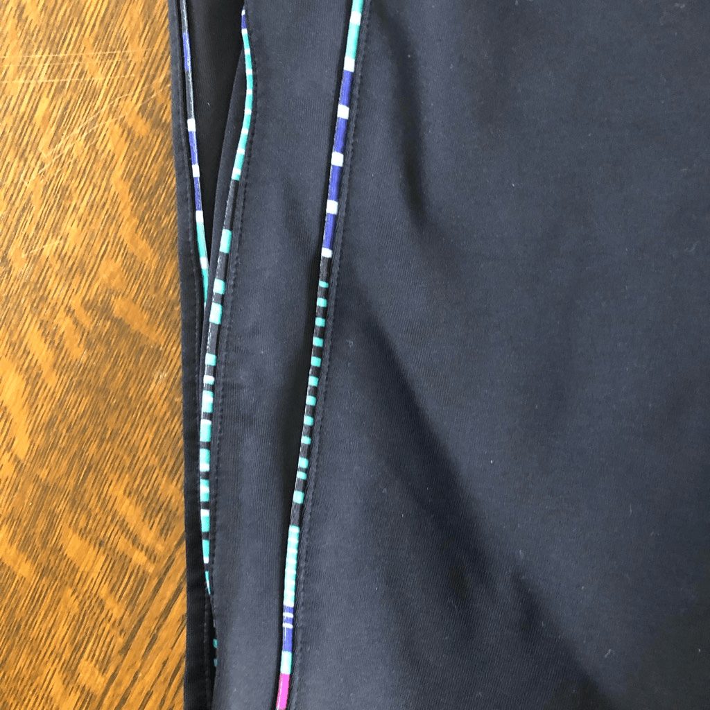 Leggings da allenamento neri Fila con fascia blu in vita