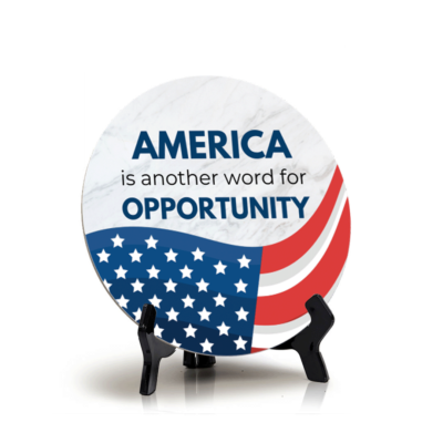 #ad America is Another Word For Opportunity 5 x 5“ Circle $13.99