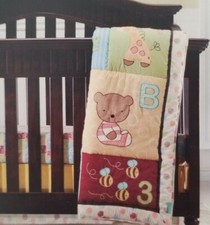 Tiddliwinks ABC 123 100 Cotton Fitted Crib Sheet NIP