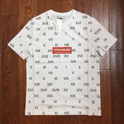 New Gosha Rubchinskiy Roman Letters Numbers T-Shirt Tee Supreme SS
