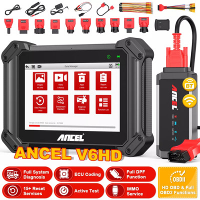 Heavy Duty Truck Scanner Diesel All System Diagnostic ECU Coding DPF Regen V6 HD